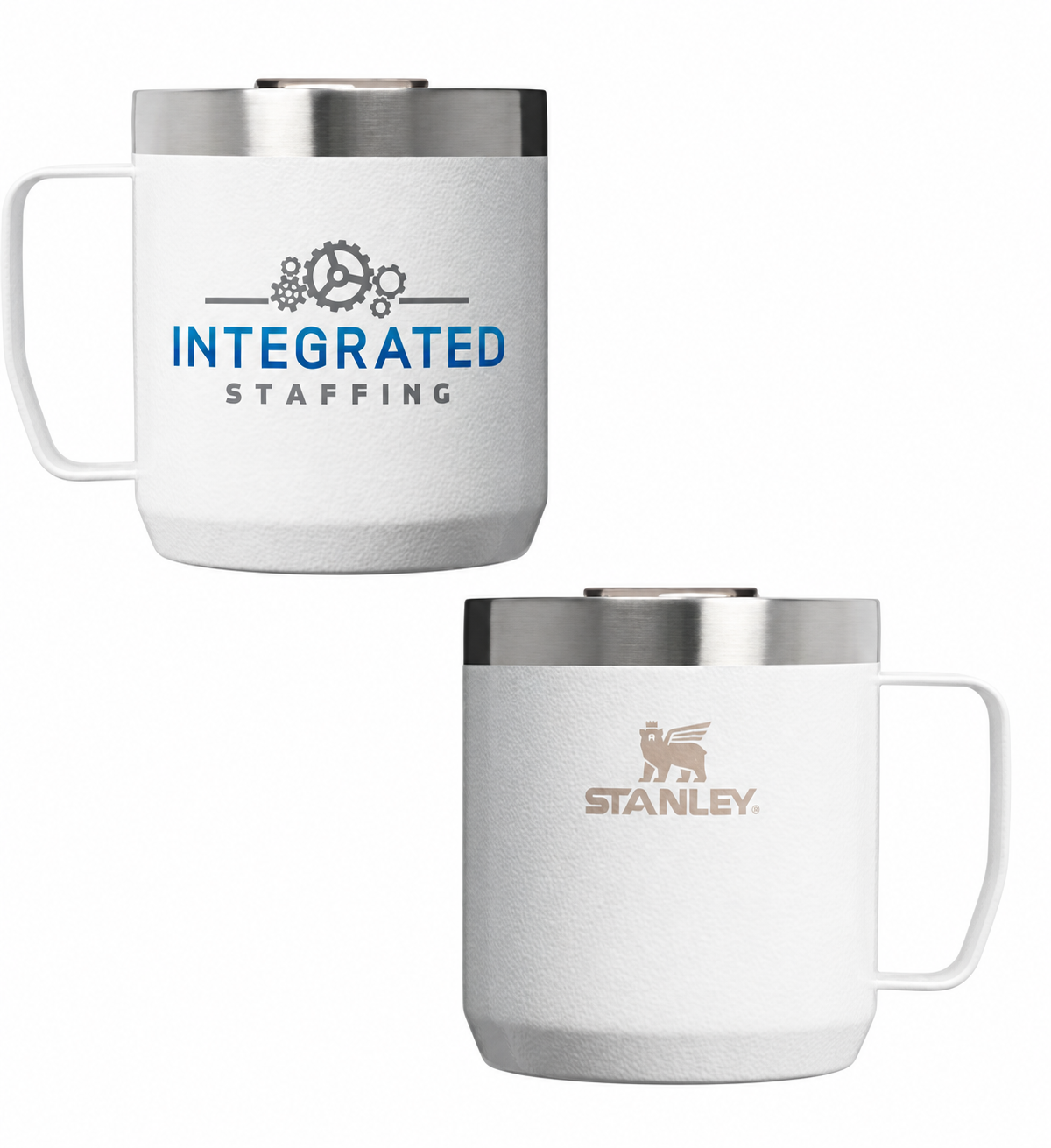 Stanley Legendary Camp Mug with the Integrated Staffing logo